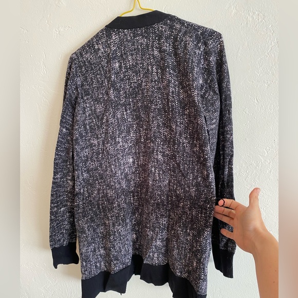 Michael Kors Cardigan Black White Silver Button Up Casual Work Wear Small - Picture 9 of 9